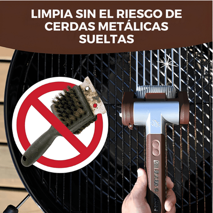 Cepillo Eléctrico para Parrilla con Rodillo y Luz LED - GrillForce